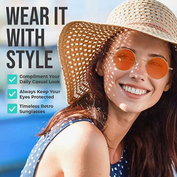 Sunny Pro Retro Round Sunglasses Small Colored Lens Hippie John Lennon Glasses